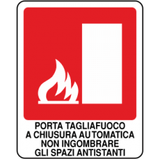 cartello porta tagliafuoco automatica
